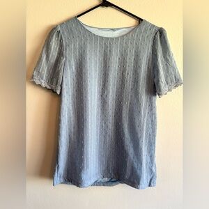 Fancy Blue Short Sleeved Shirt